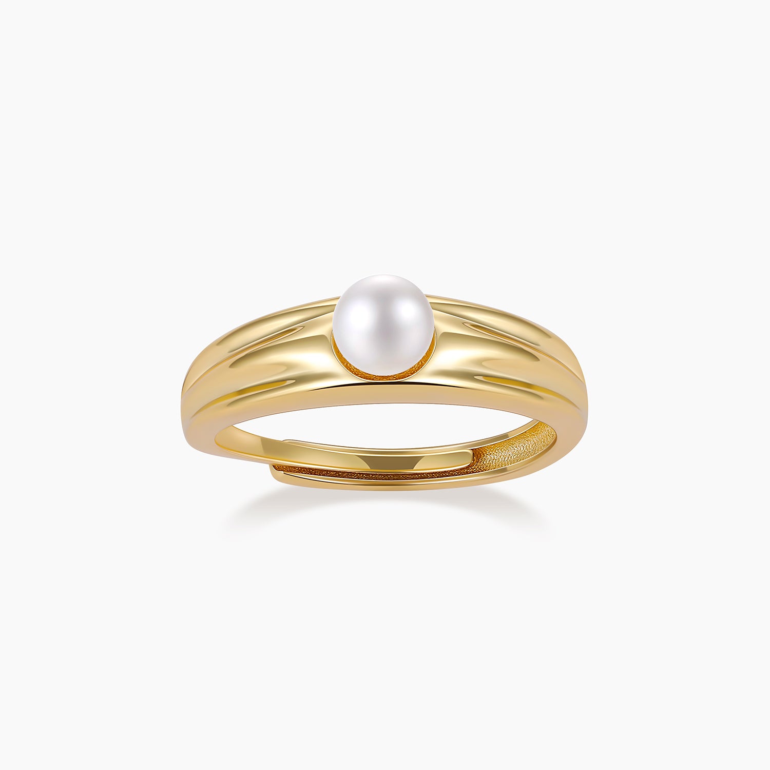 pearl ring, gold pearl ring, pearl engagement ring, mother of pearl ring, pearl proposal ring
