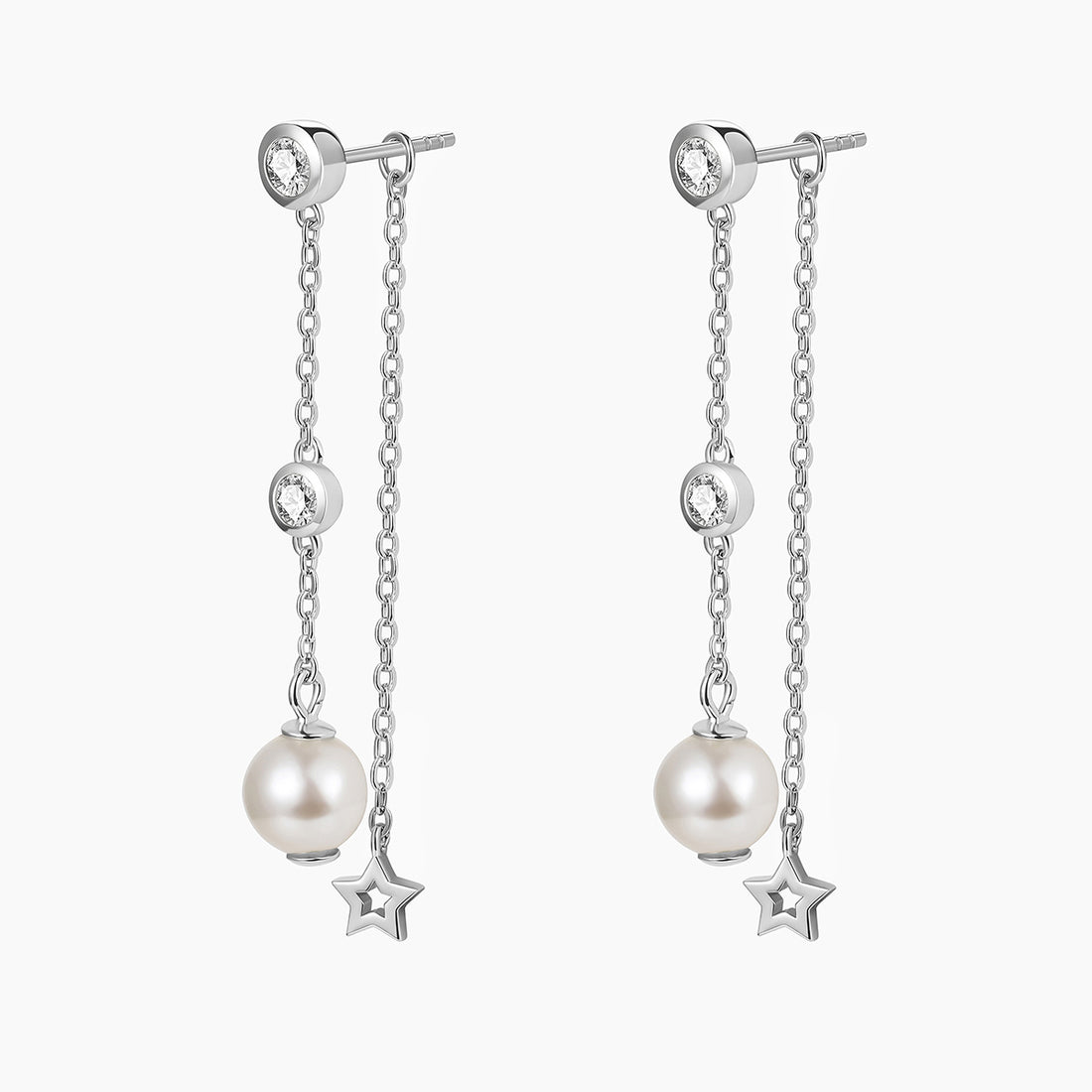 freshwater pearl earrings for women, cz pearl drop earrings, s925 earrings for women, pearl drop earrings, silver pearl earrings