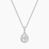 teardrop, cz necklace, silver necklace, cubic zirconia, sterling silver necklaces, anniversary necklace, layered necklace