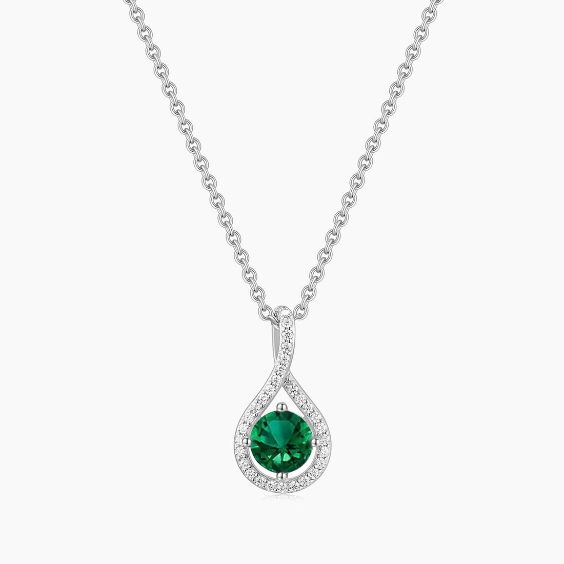 teardrop, cz necklace, silver necklace, cubic zirconia, sterling silver necklaces, anniversary necklace, layered necklace