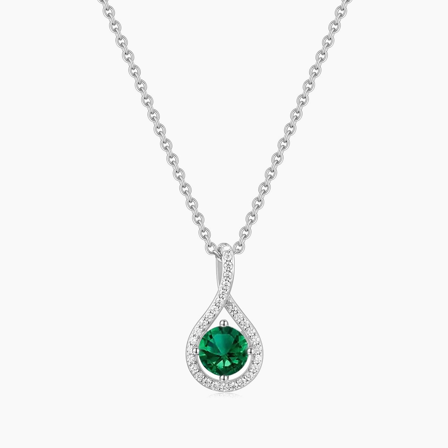 teardrop, cz necklace, silver necklace, cubic zirconia, sterling silver necklaces, anniversary necklace, layered necklace