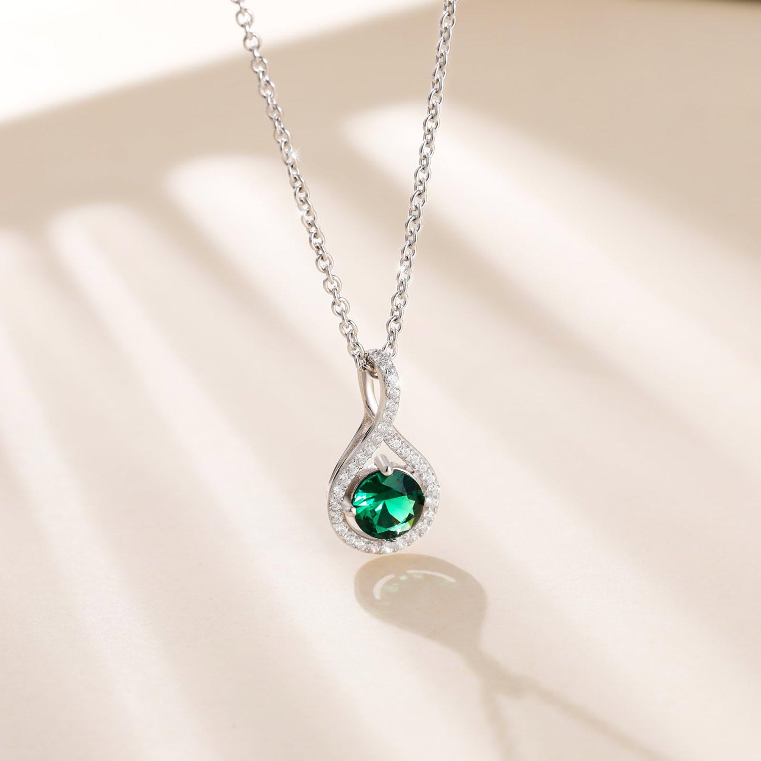 teardrop, cz necklace, silver necklace, cubic zirconia, sterling silver necklaces, anniversary necklace, layered necklace