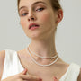  pearl necklace, beaded choker, freshwater pearls, 14K Yellow gold plated brass pearls necklace, freshwater pearl necklace, pearl necklace for brides, wedding pearl necklace, white pearl, pearl choker necklace​, white pearl necklace​, chunky pearl necklace, round freshwater pearl necklace