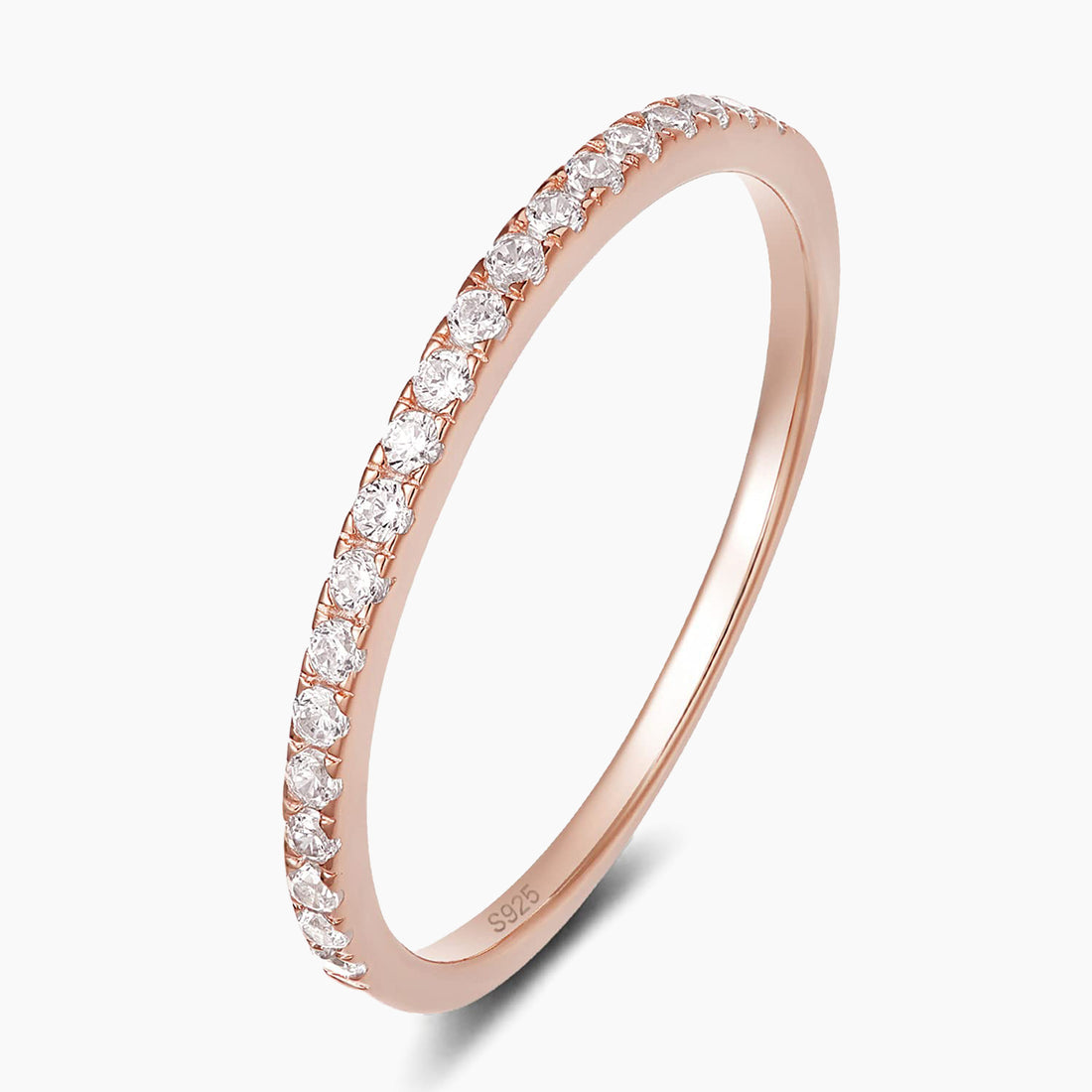 classic wedding rings, quality engagement rings, half eternity ring, cz engagement ring, fake diamond ring, stackable ring, travel ring