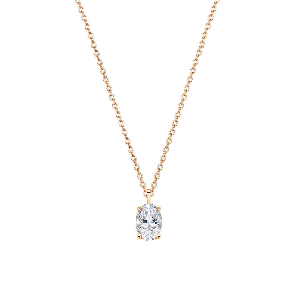 14K Gold Plated CZ Pendant Necklace
