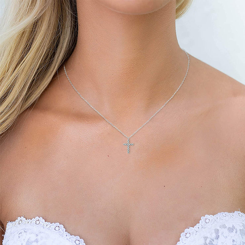 cross necklace, S925 cross pendant necklace, Eamti silver necklaces, silver pendant necklace