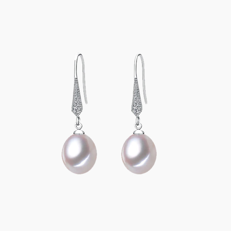 pearl drop earrings, pink pearl earrings, freshwater pearl earrings, pearl bridal earrings