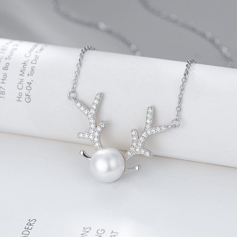 freshwater pearl necklace, fake pearl necklace, cz stones