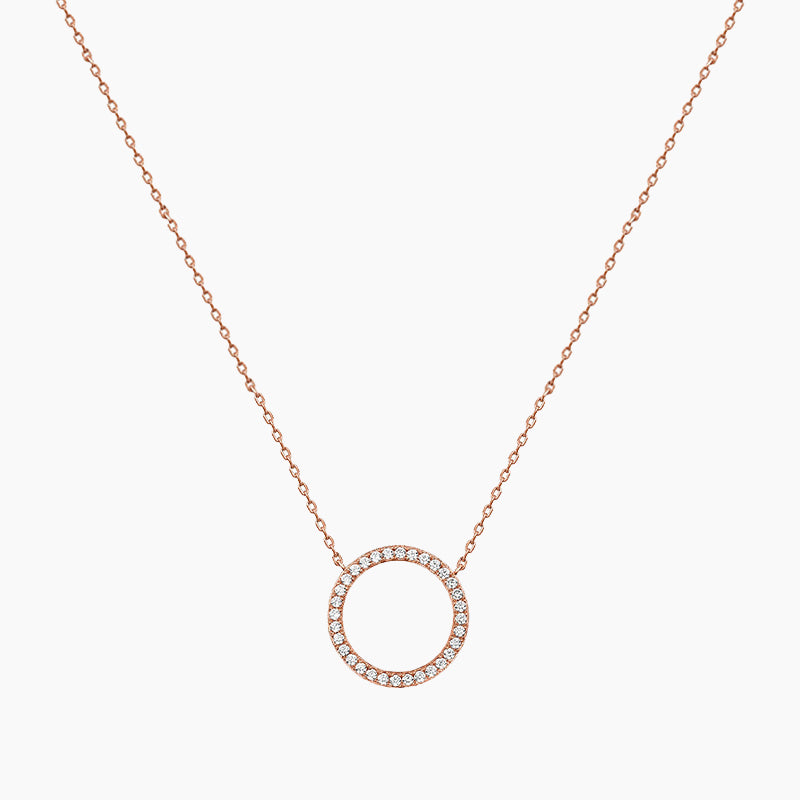 Collana Halo placcata in oro 14 carati