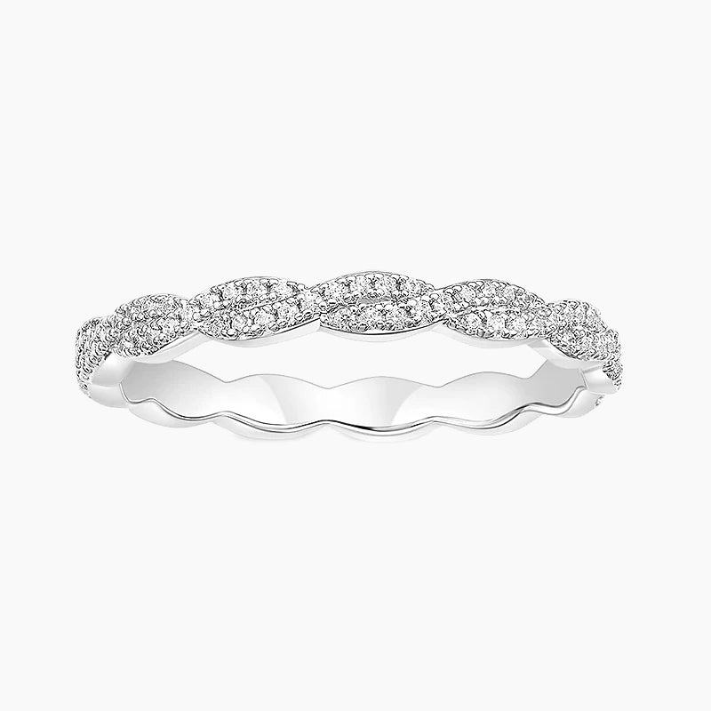 sterling silver rings; twisted eternity rings; Eamti; woven ring