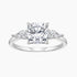 3 stone radiantl rings, cubic zirconia wedding rings, promise ring, affordable jewelry for woman, cheap ring under $50, cz rings