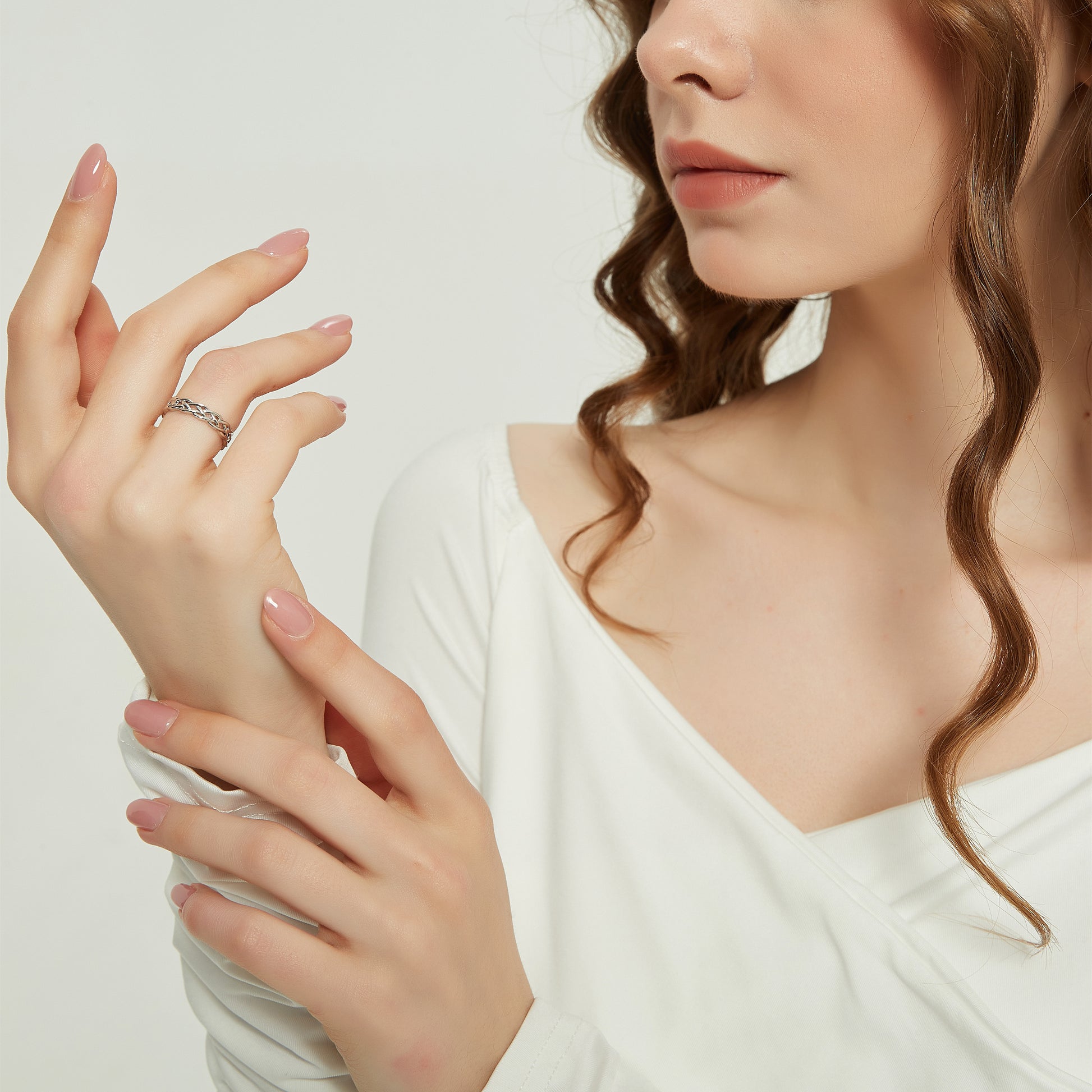 vintage braided rings; sterling silver rings; Eamti;