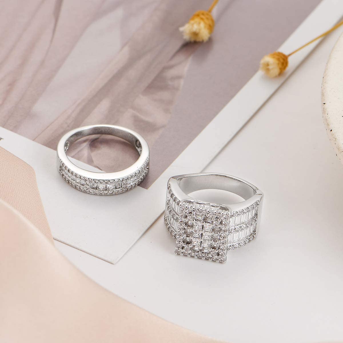 cubic zirconia rings; stunning wedding rings for women; Eamti;