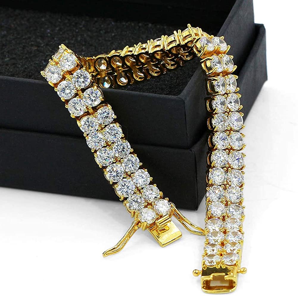 gold bracelet; tennis bracelet; cubic zirconia; Eamti;