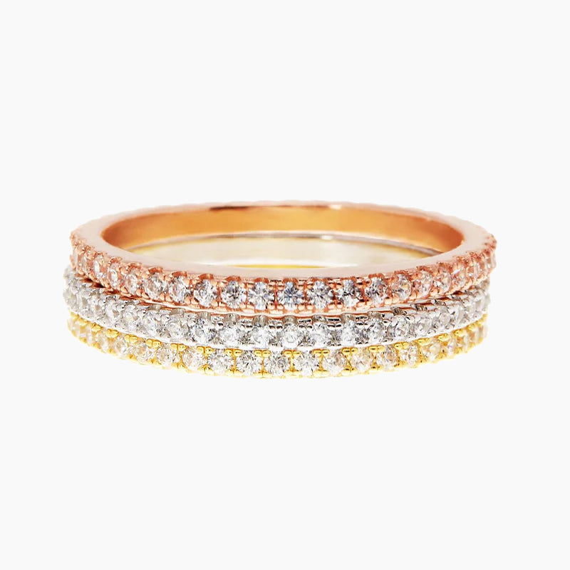 stackbale rings for women; simple rings; Eamti, cubic zirconia ring, affordable jewelry for woman, cheap ring under $50, sterling silver wedding ring