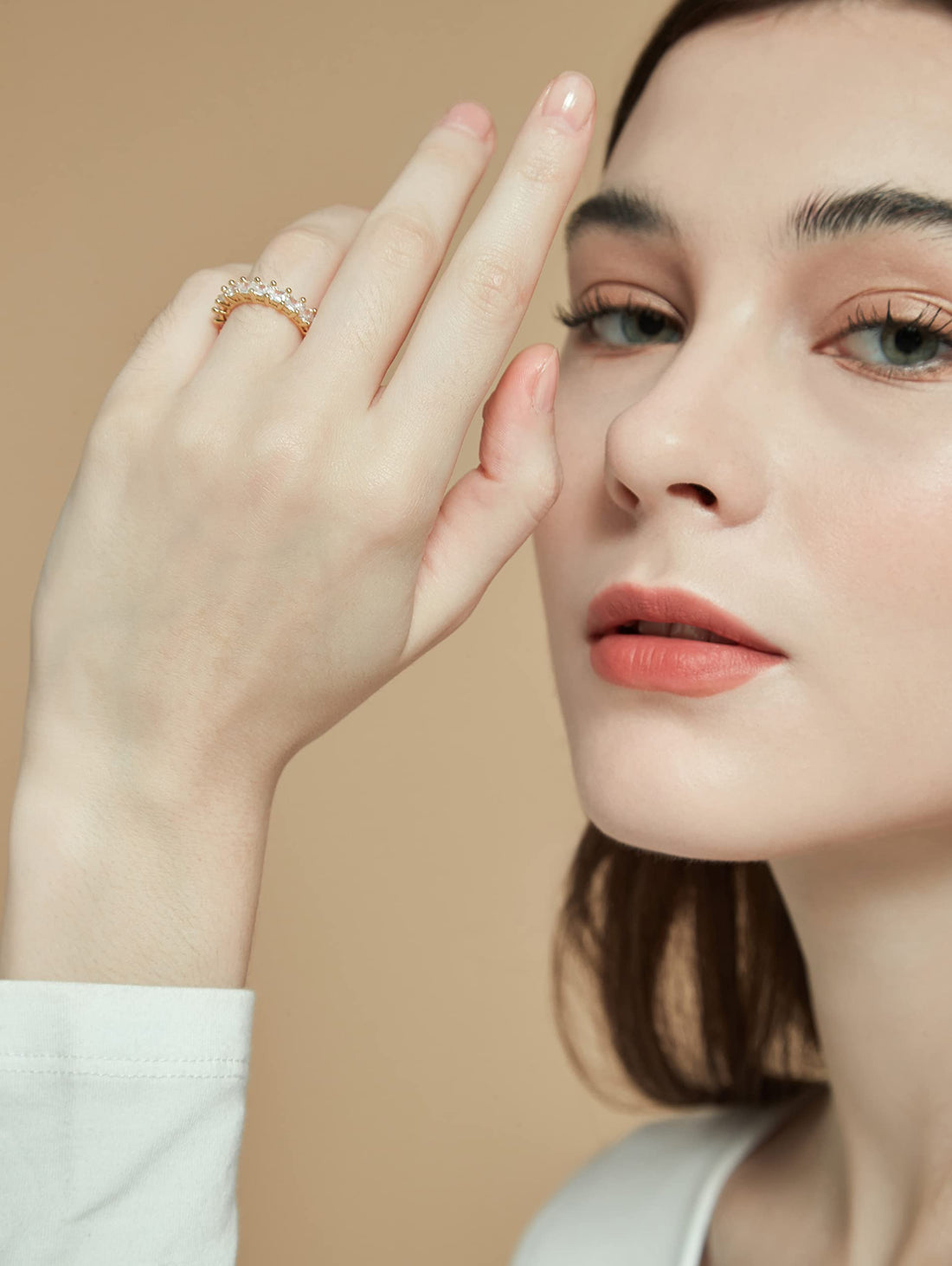 cushion eternity band ring, sterling silver wedding band, cheap wedding band under $50, silver eternity band for women