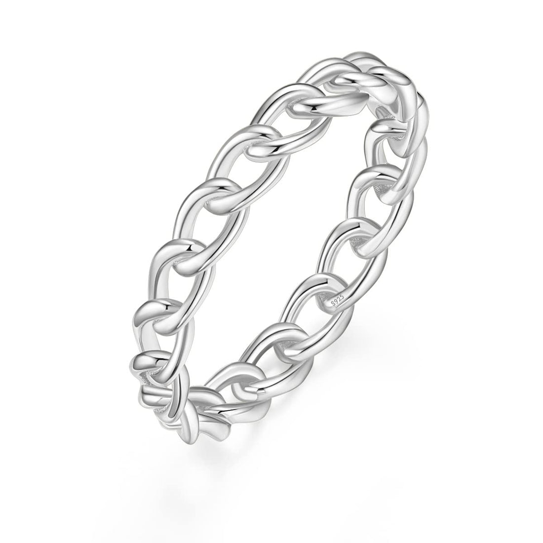 mens chain ring, wedding rings for him, inexpensive promise rings, cheap engagement rings under 100, cheap wedding rings for men, s925 chain ring, silver chain ring for women