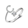 initial ring, initial rings, letter ring, silver letter rings, K ring, adjustable rings, C ring